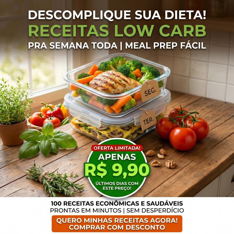Receitas Low Carb pra Semana Toda